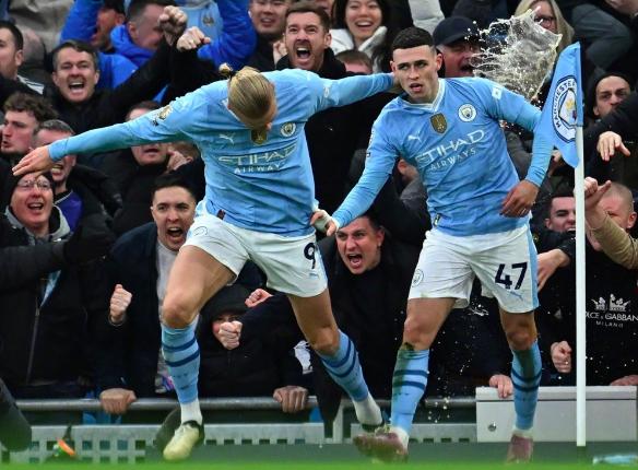  哈兰德双响曼城三球完胜切尔西  